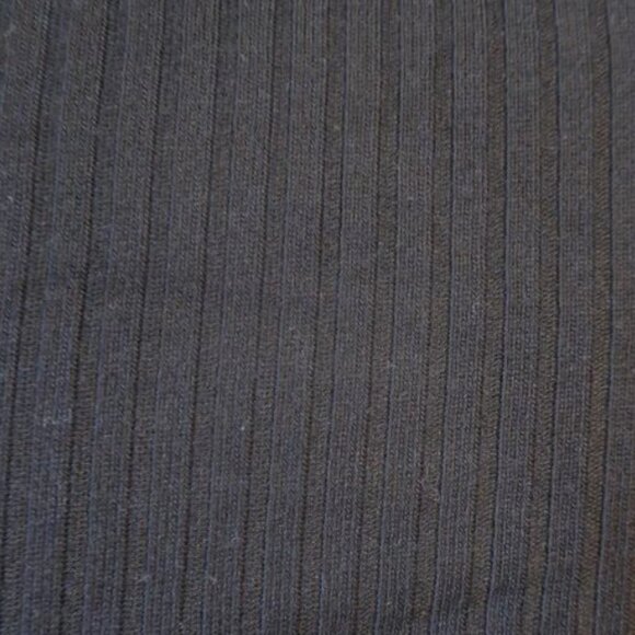 Reformation Bardot Black Rib Knit Square Neck Cap Sleeve Top MEDIUM - Picture 4 of 4